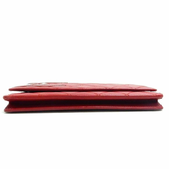 Chanel Matelasse Red Leather Chain Wallet - Picture 8 of 11